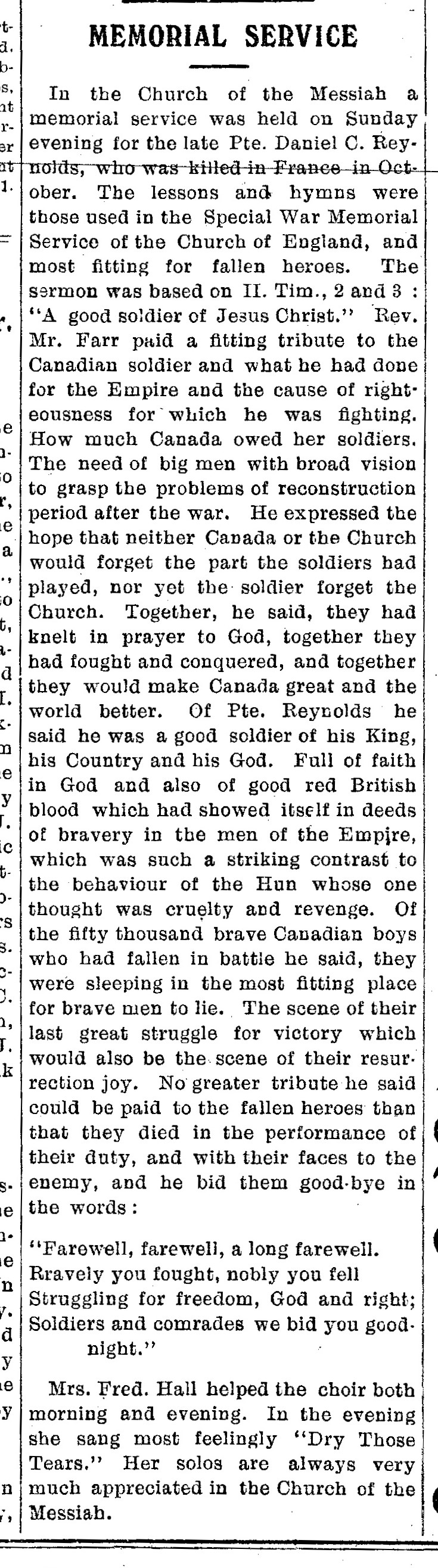 Kincardine Reporter, November 21, 1918